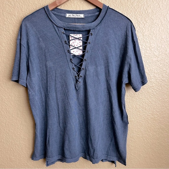We The Free Azalea Lace Up Short Sleeve Tee - Picture 3 of 10